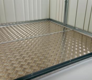 Biohort Alu-Bodenplatte AvantGarde , HighLine und Panorama , Silber - Aluminium