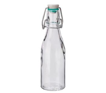 3 x deti Bügelverschlussflasche, 200 ml, Transparent - Glas - Mindestbestellmenge: 3 Stk.